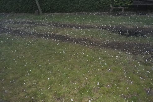 Granizo en Santa Luisa, María Grande, Cerrito y El Pingo