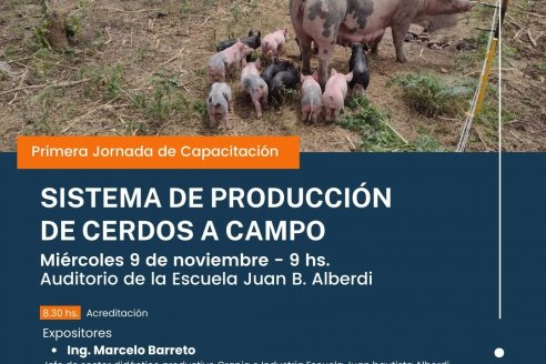 Primera Jornada de Capacitación sobre Sistema de Producción de Cerdos a Campo