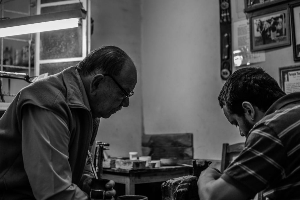 A los 13 años Martín empezó a trabajar en el taller de su abuelo, ya fallecido.