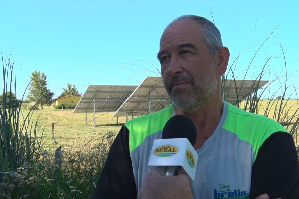 Brenner sumó paneles solares para abastecer de energía renovable su campo.