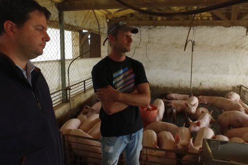 Visita a Estableciento La Delfina - Una producción mixta que encontró en el cerdo un agregado de valor