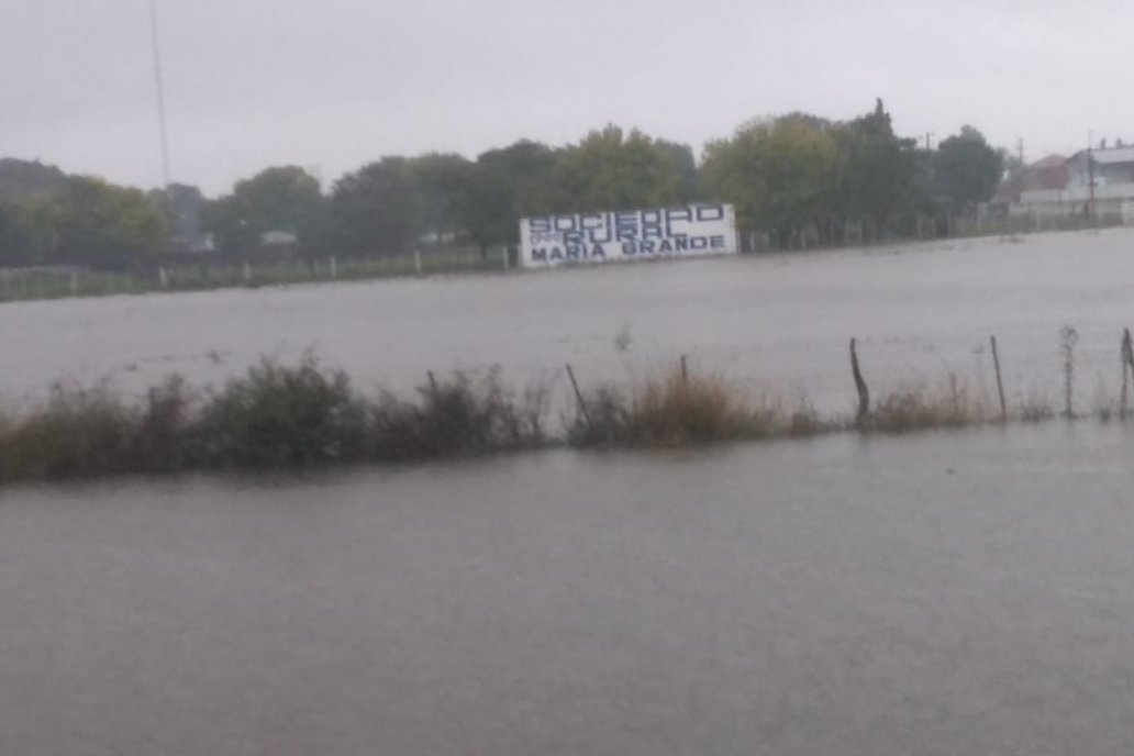Así lucen este sábado las inmediaciones de la Rural de María Grande.