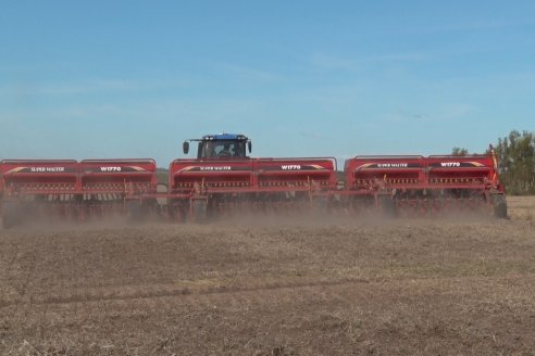 Ariel Svemer - Servi Parts Agromaquinas - Demostración de la sembradora Súper Walter en campos de Celina