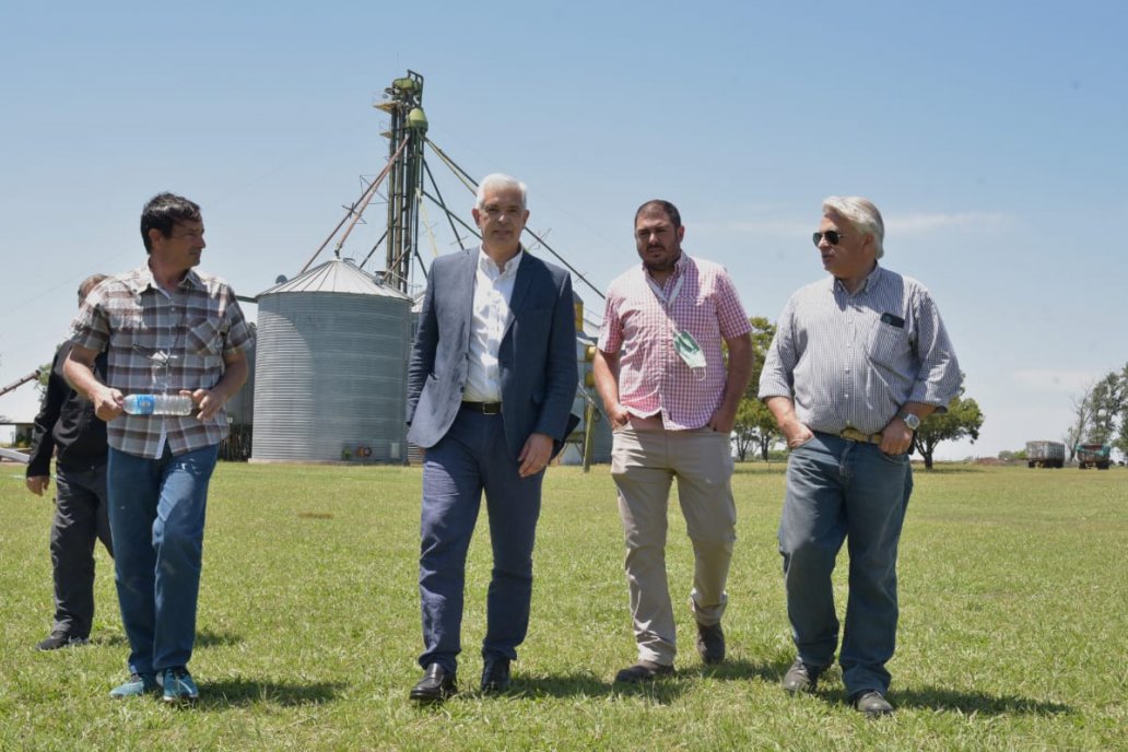 El ministro habló del trigo en la localidad bonaerense de General Villegas.