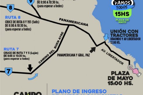 Está todo organizado para la movilización del sábado a la Capital