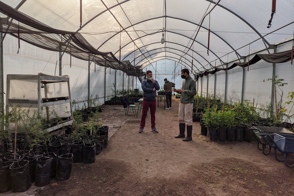 Arévalo en el lugar donde donde da vida a las plantas nativas.