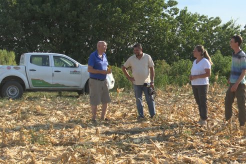 Visita a Establecimiento Grinovero - Trilla de Maiz en Colonia Crespo, Experiencia de usar un drapper para confección de rollos