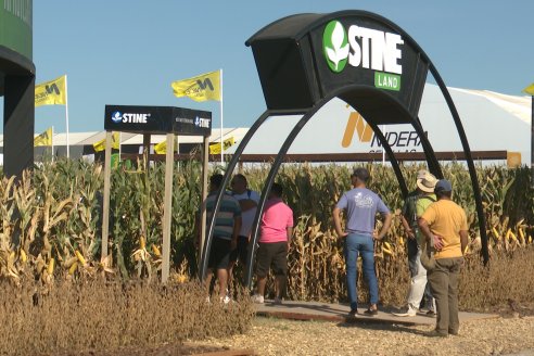 Stine se estrenó en Expoagro 2024 con ensayos de soja y maíz