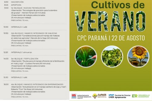 Una jornada para saber más sobre los cultivos entrerrianos de verano