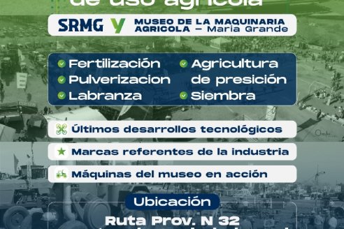 Confirmado: Este domingo hay muestra dinámica de maquinarias en María Grande