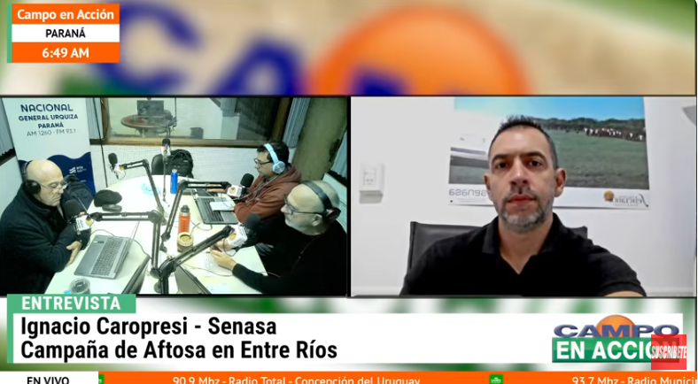Senasa explica porqué la segunda vacunación del año contra aftosa empieza el 8 de junio en Entre Ríos