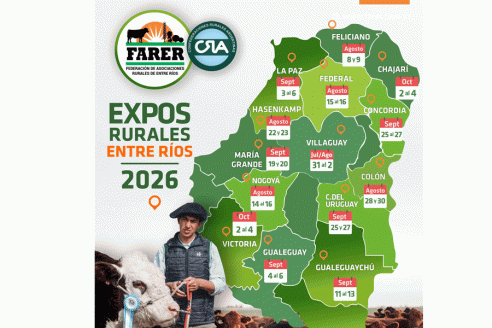 A fin de mes Villaguay abrirá el ciclo 2026 de muestras rurales